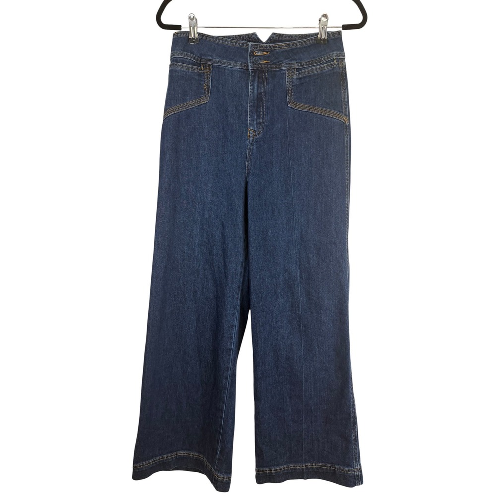 House of Harlow 1960 Wide Leg Jeans Dark Wash V-Waist 28
